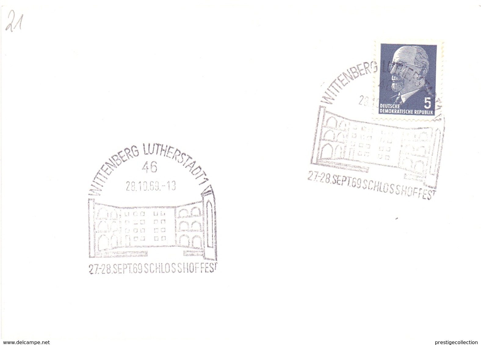 WITTENBERG LUTHERSTADT SCHLOSSHOFFEST 1969   (MAGG20361) - 1e Jour – FDC (feuillets)