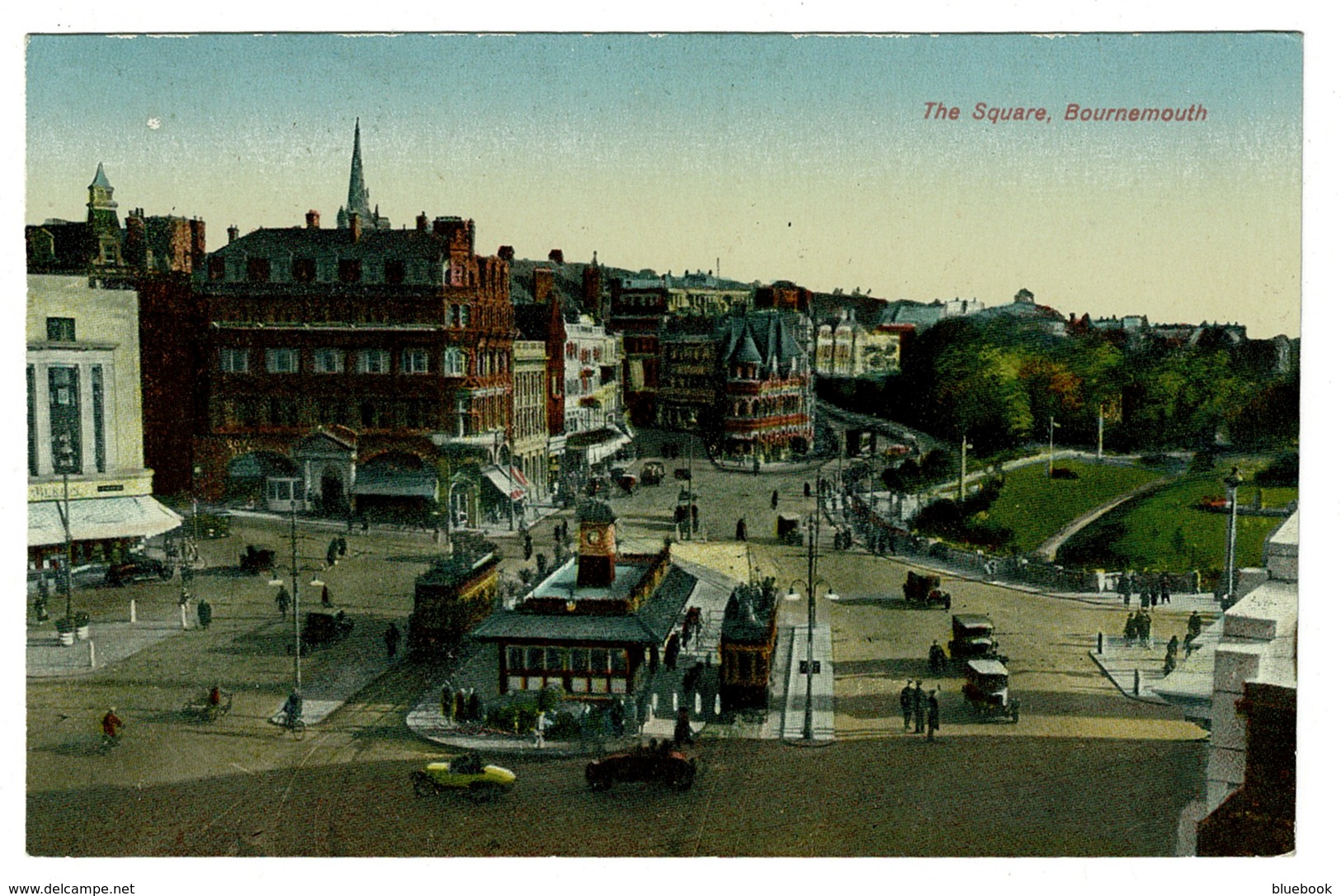 Ref 1360 - Early Postcard - Trams At The Square Bournemouth - Dorset Ex Hampshire - Bournemouth (avant 1972)