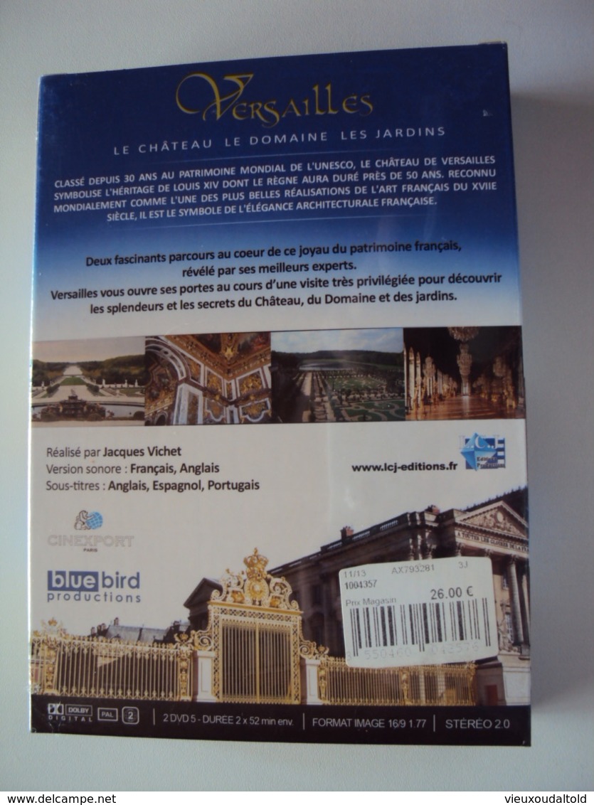 BOX 2 DVD  (Neuf Sous Cello)  VERSAILLES  ~ LE CHÂTEAU ~ LE DOMAINE ~ LES JARDINS - Documentales