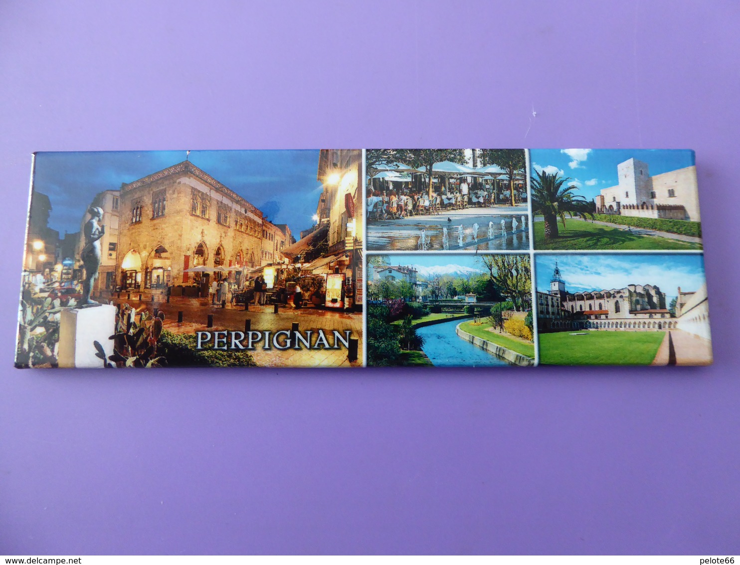 Magnet 5 Vues De Perpignan Format 12,5x4 Cm Neuf Sous Blister - Tourisme