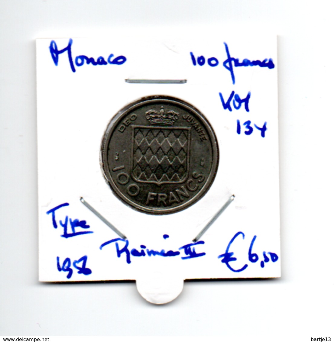 MONACO 100 FRANCS 1956 REINIER III TYPE COIN - 1949-1956 Franchi Antichi