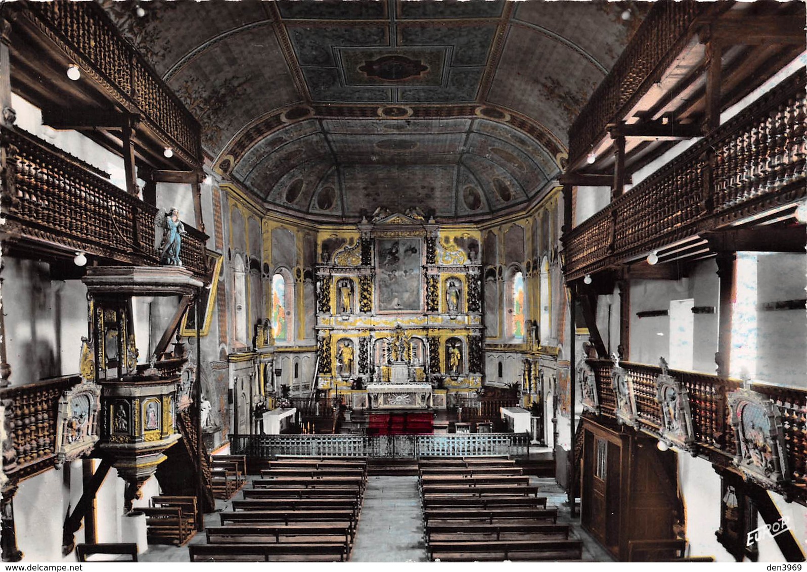 ESPELETTE - Intérieur De L'Eglise (rétable Du XVIIe Siècle) - Espelette