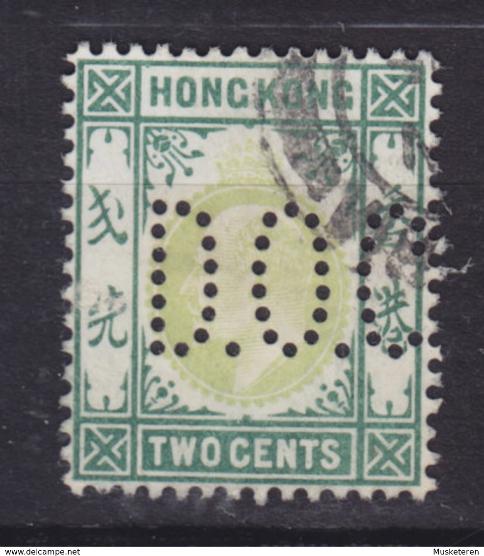 Hong Kong 1904 Mi. 77   2c. King Edw. VII. Perfin Perforé Lochung 'D.O.C.' Det Oversishe Compagnes (2 Scans) - Ungebraucht