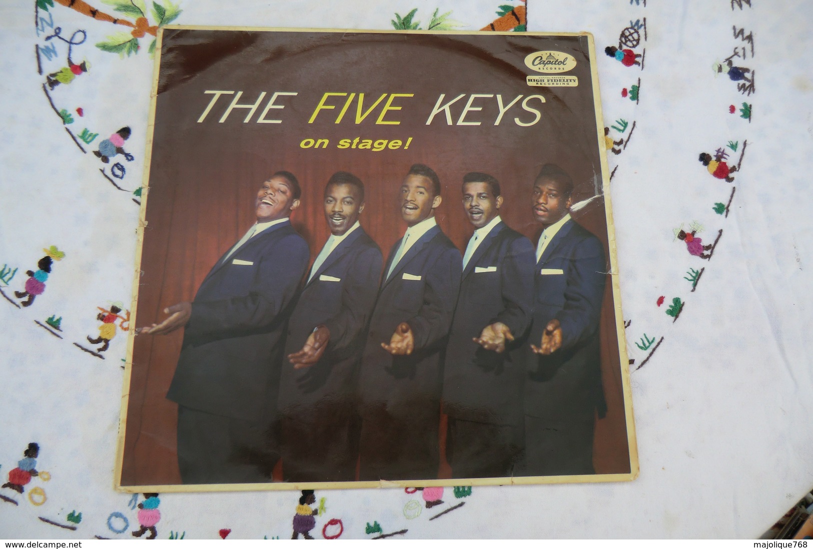 Disque De The Five Keys - On Stage ! - Capitol T 828 - 1957 - Soul - R&B