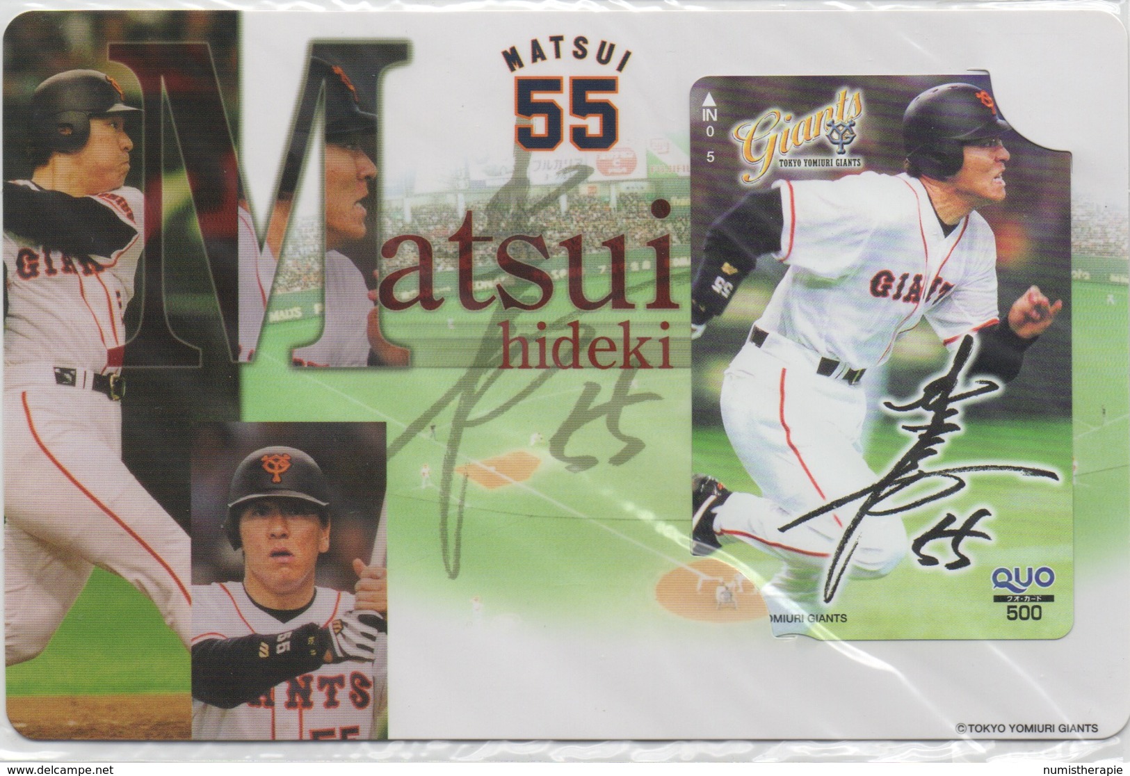 Carte Cadeau Du Japon : QUO Card : Baseball Star MATSUI Hideki De Tokyo Giants (Valeur Faciale 500 Yen) - Gift Cards