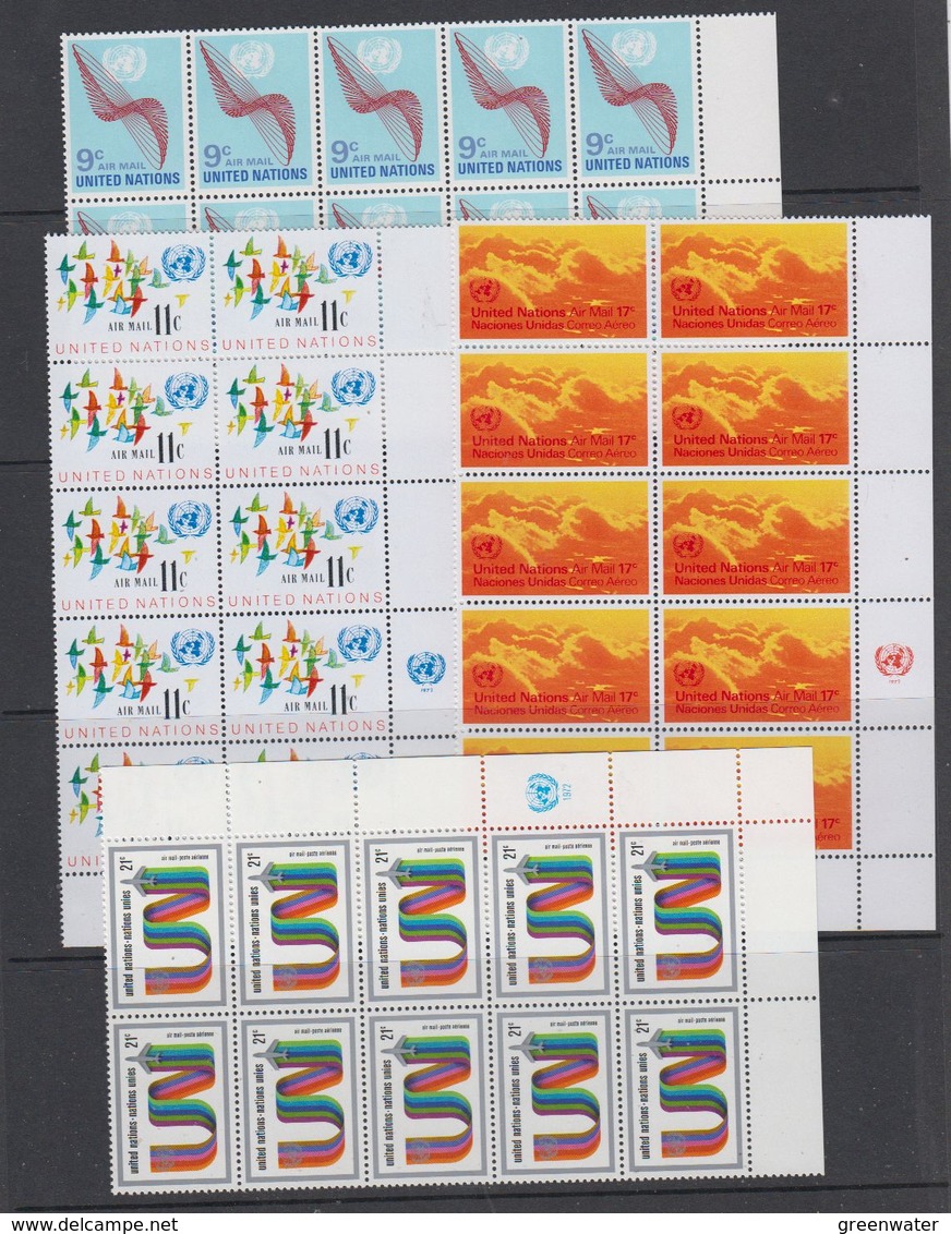 UNO New York 1972 Airmail 4v (10x) ** Mnh (47712) - Luftpost