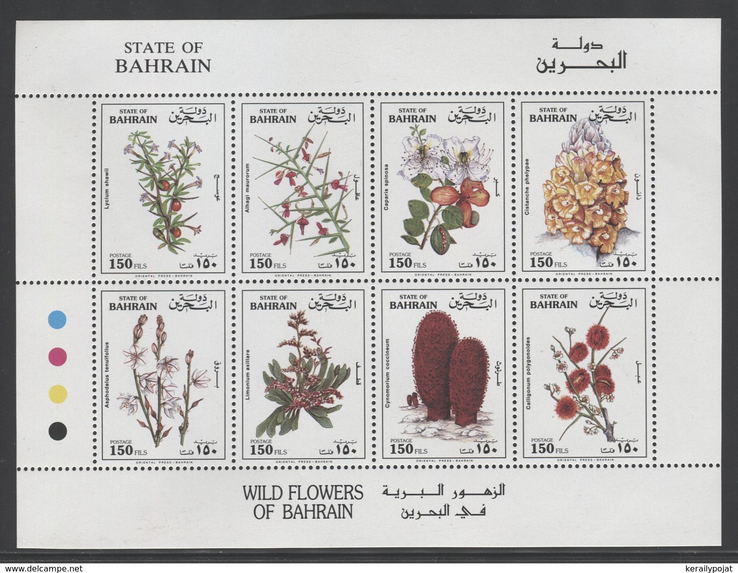 Bahrain - 1993 Native Flora Kleinbogen MNH__(THB-1398) - Bahrein (1965-...)