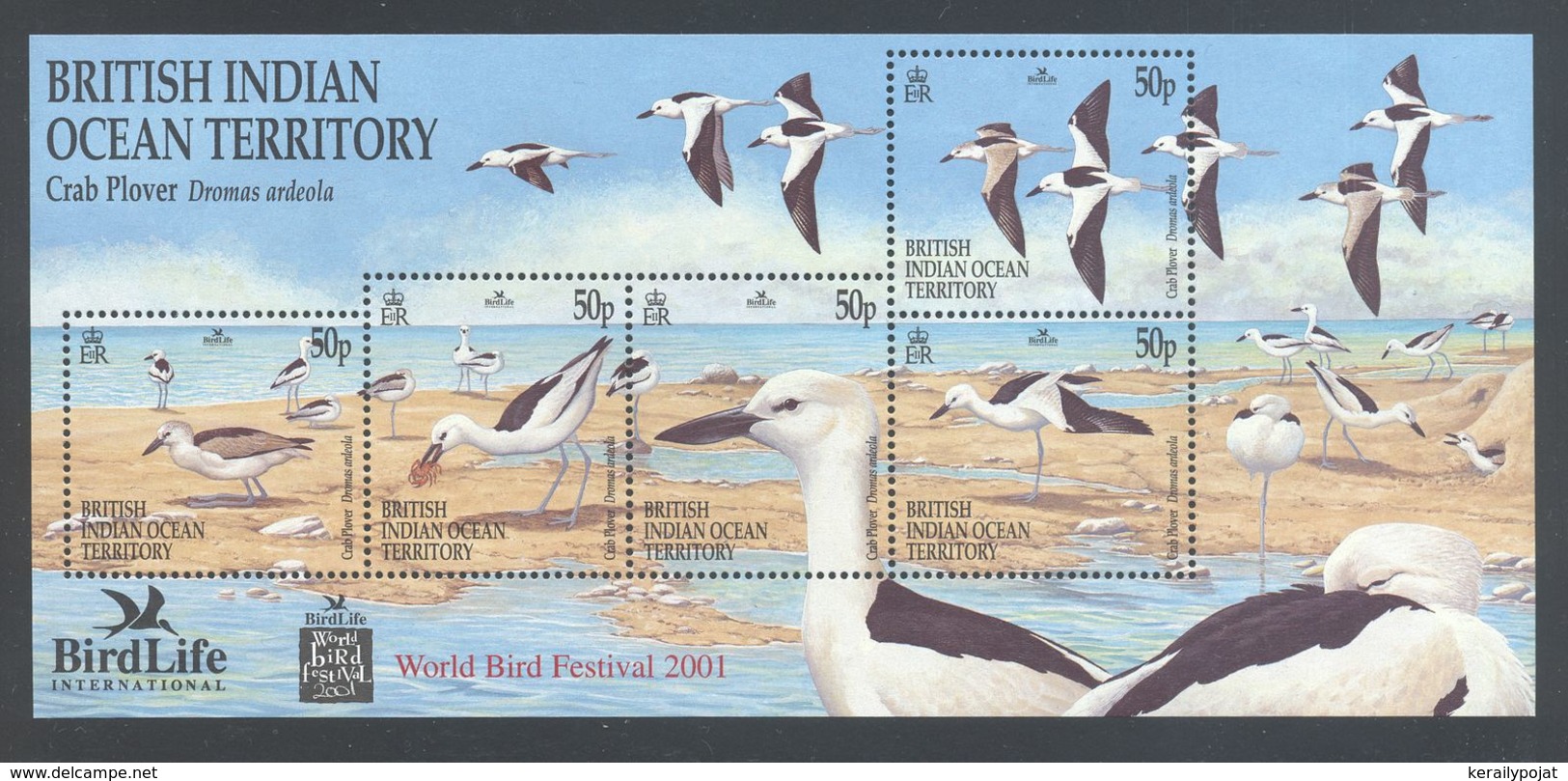 British Indian Ocean - 2001 BirdLife International Block MNH__(THB-1522) - Territoire Britannique De L'Océan Indien