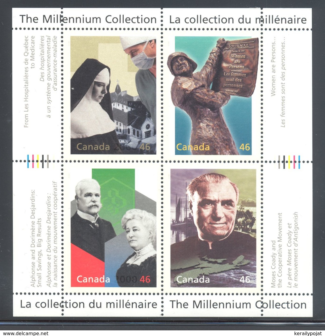 Canada - 2000 Millennium (IV) Block (2) MNH__(THB-2114) - Blocks & Sheetlets