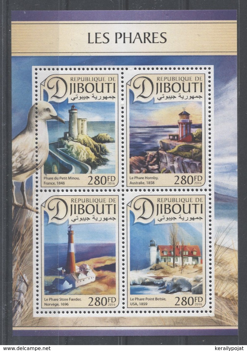 Djibouti - 2016 Lighthouses (II) Kleinbogen MNH__(TH-5049) - Yibuti (1977-...)