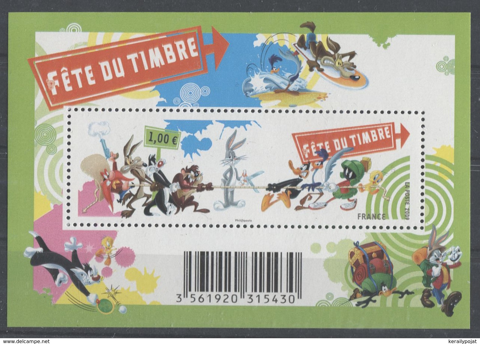 France - 2009 Cartoon Characters Block MNH__(TH-4644) - Blocs Souvenir