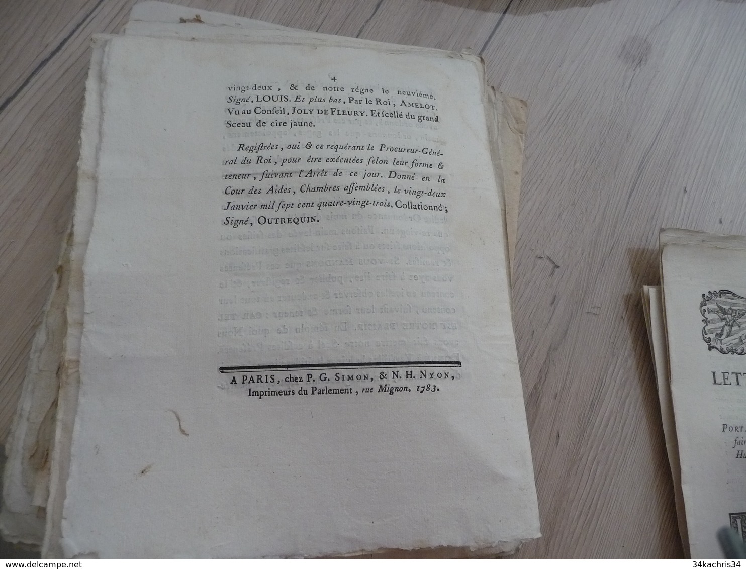 Lettres Patentes Du Roi 28/12/1782 Remises Gratifications Des Fermes Et Régies Du Roi - Decrees & Laws