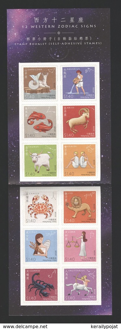 Hong Kong - 2012 Zodiac Signs Self-adhesive Booklet MNH__(THB-4437) - Booklets