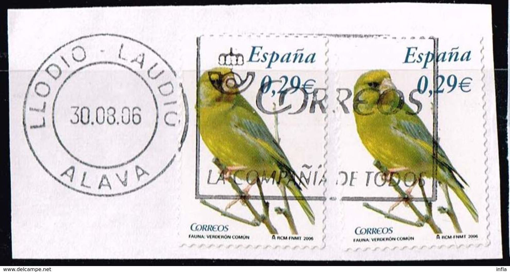 Spanien 2006,Michel# 4143 O European Greenfinch (Carduelis Chloris) - Usados