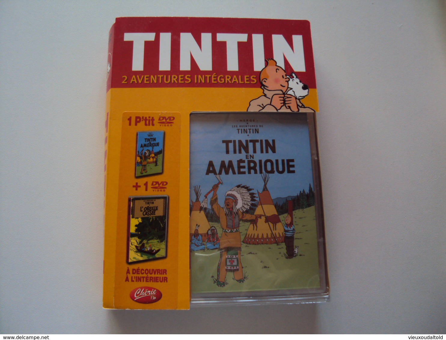 (Neuf Dans Son Emballage) TINTIN  2 AVENTURES INTÉGRALES  TINTIN  En AMÉRIQUE Et L'OREILLE CASSÉE - Animatie