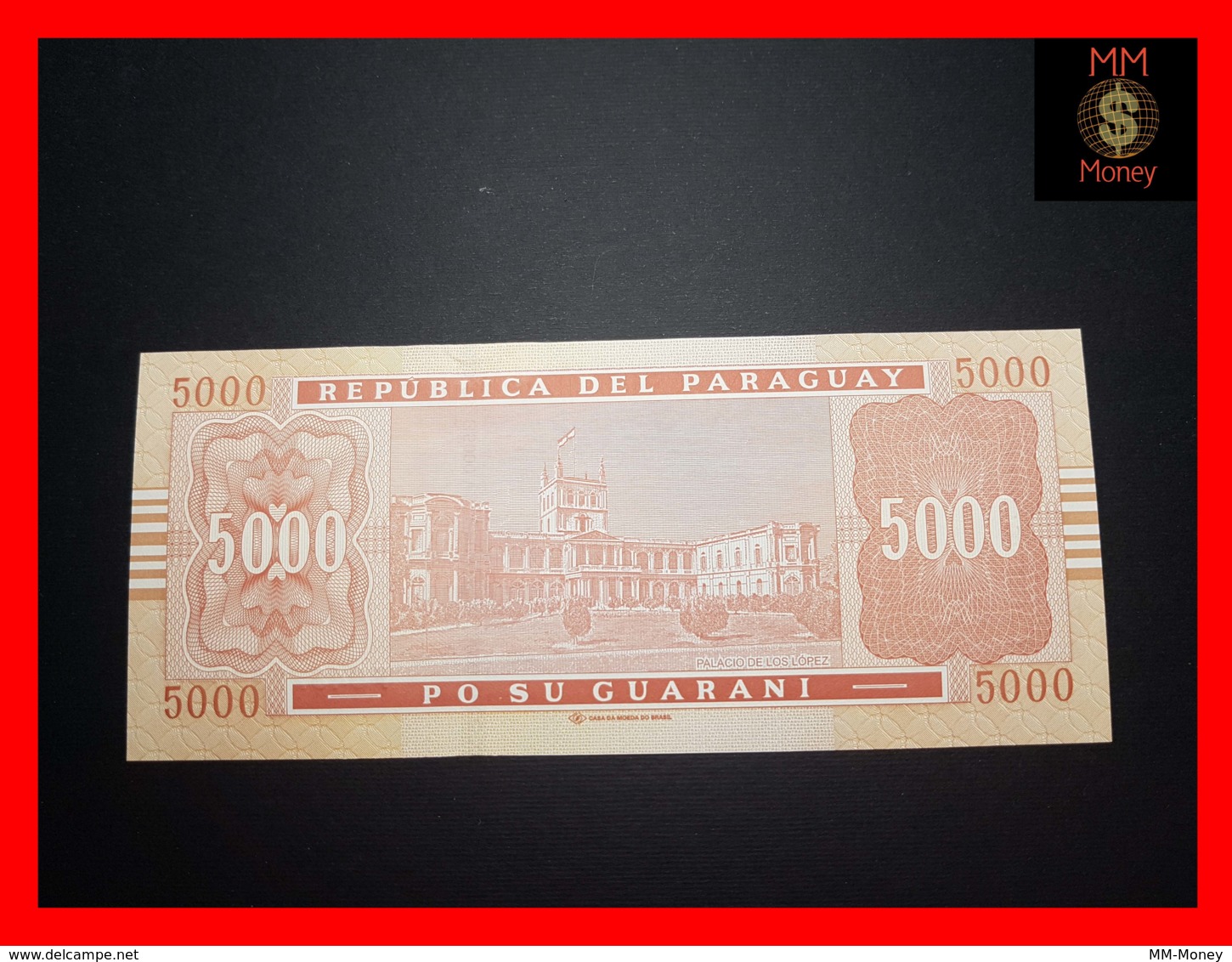 PARAGUAY 5.000 5000 Guaranies 2010  "serie F"  P. 223   Unc - Paraguay