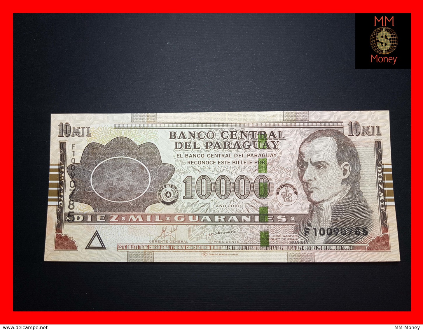 PARAGUAY 10.000 10000 Guaranies 2010  P. 224 D  UNC - Paraguay