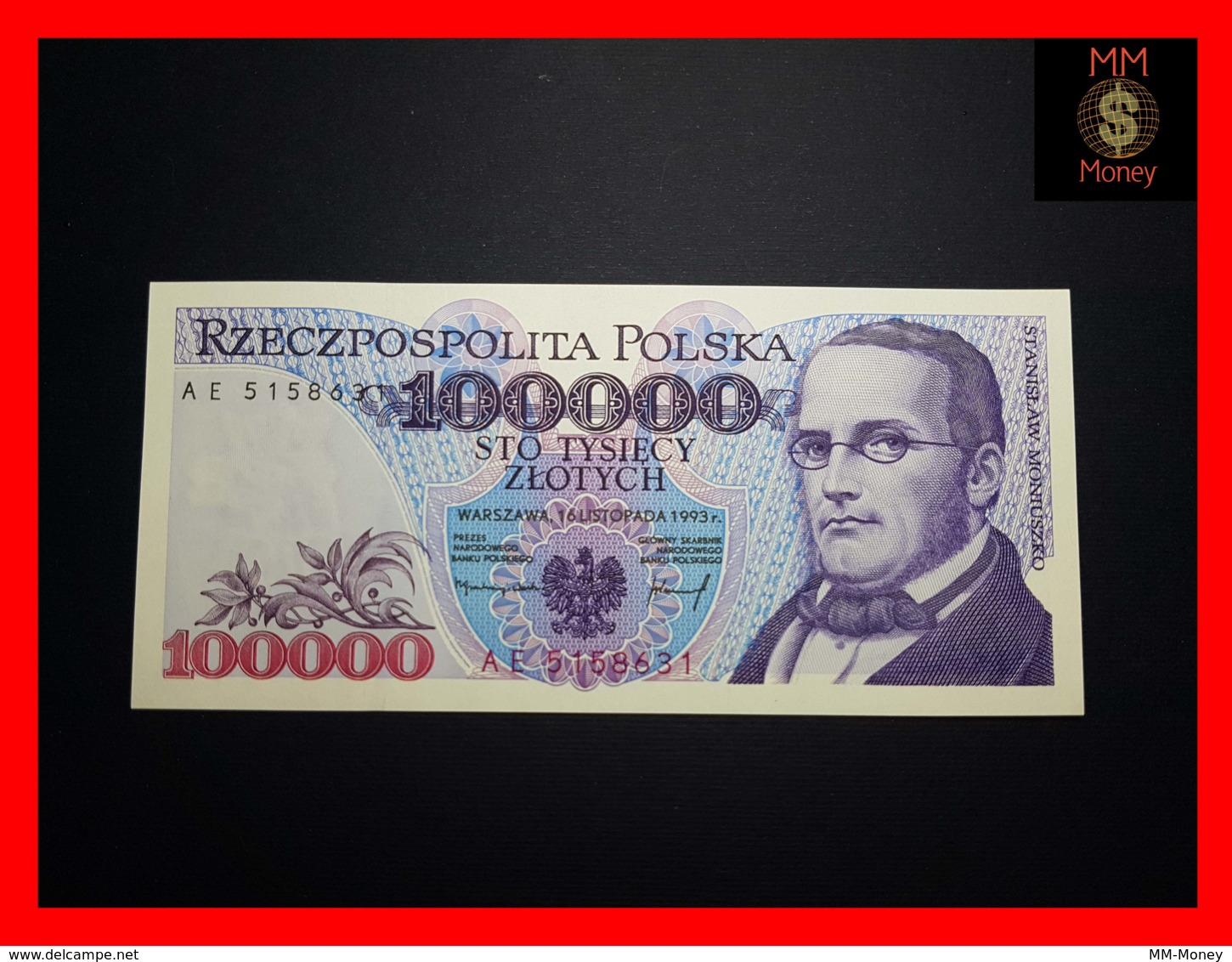 POLAND 100.000 100000 Zlotych 16.11.1993 P. 160  UNC - Polen