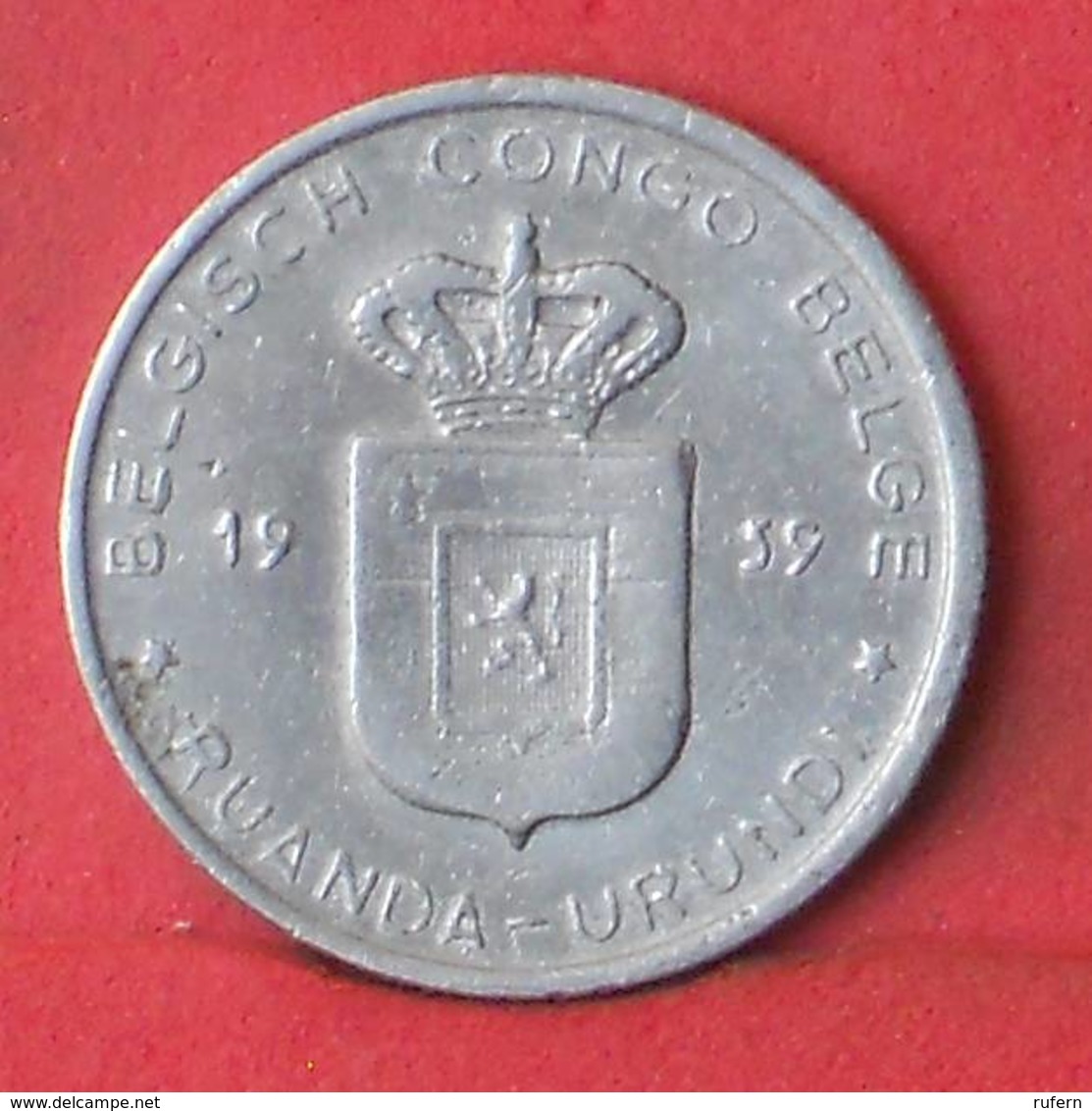 RUANDA URUNDI 1 FRANC 1959 -    KM# 4 - (Nº35521) - 1951-1960: Baldovino I