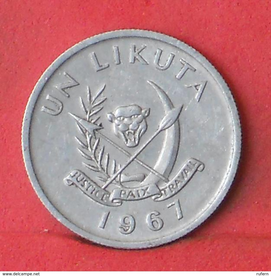 CONGO 1 LIKUTA 1967 -    KM# 8 - (Nº35522) - Congo (République 1960)