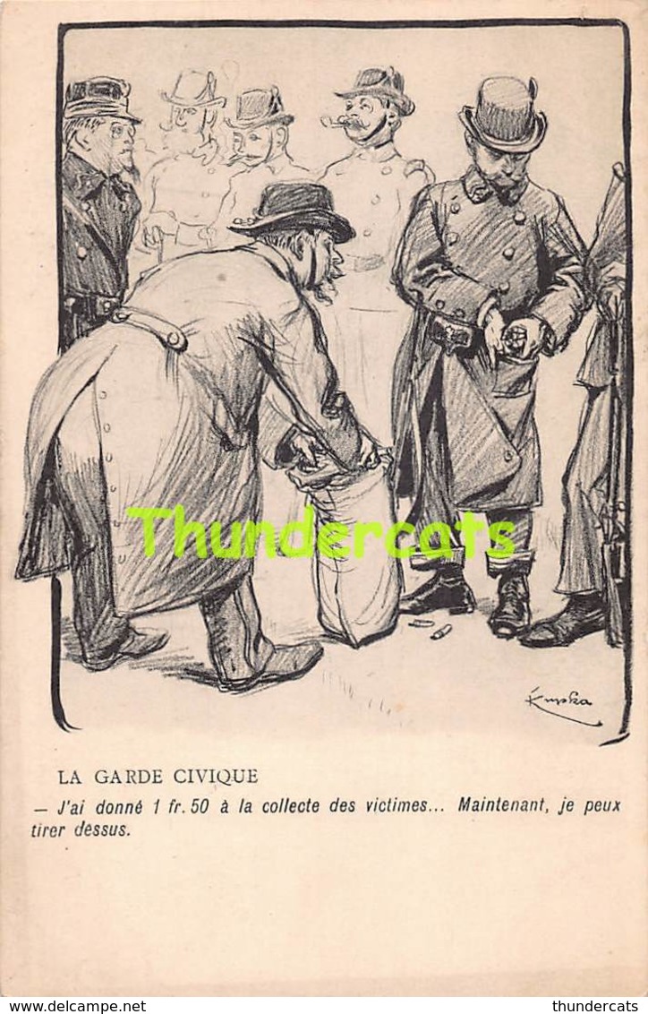 CPA ILLUSTRATEUR LA GARDE CIVIQUE HUMOUR HUMOR ARTIST SIGNED - Humor