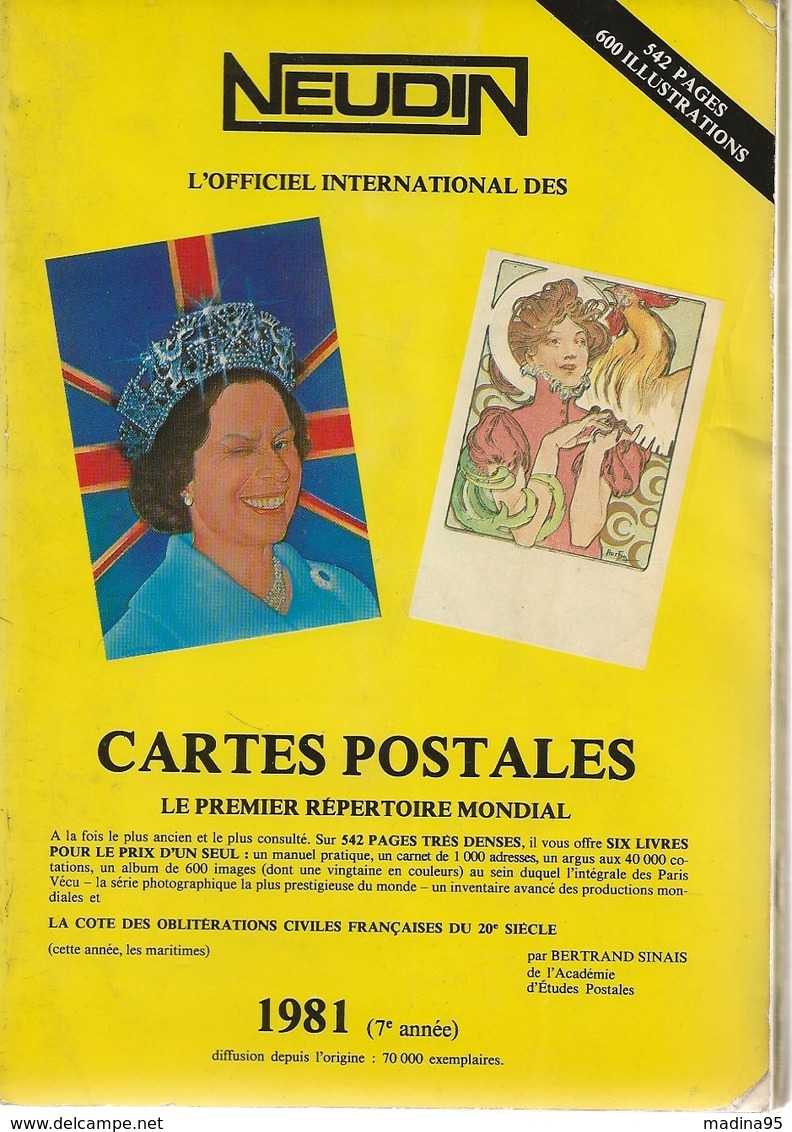 Neudin 1981, L'officiel International Des Cartes Postales, AB - Libros & Catálogos