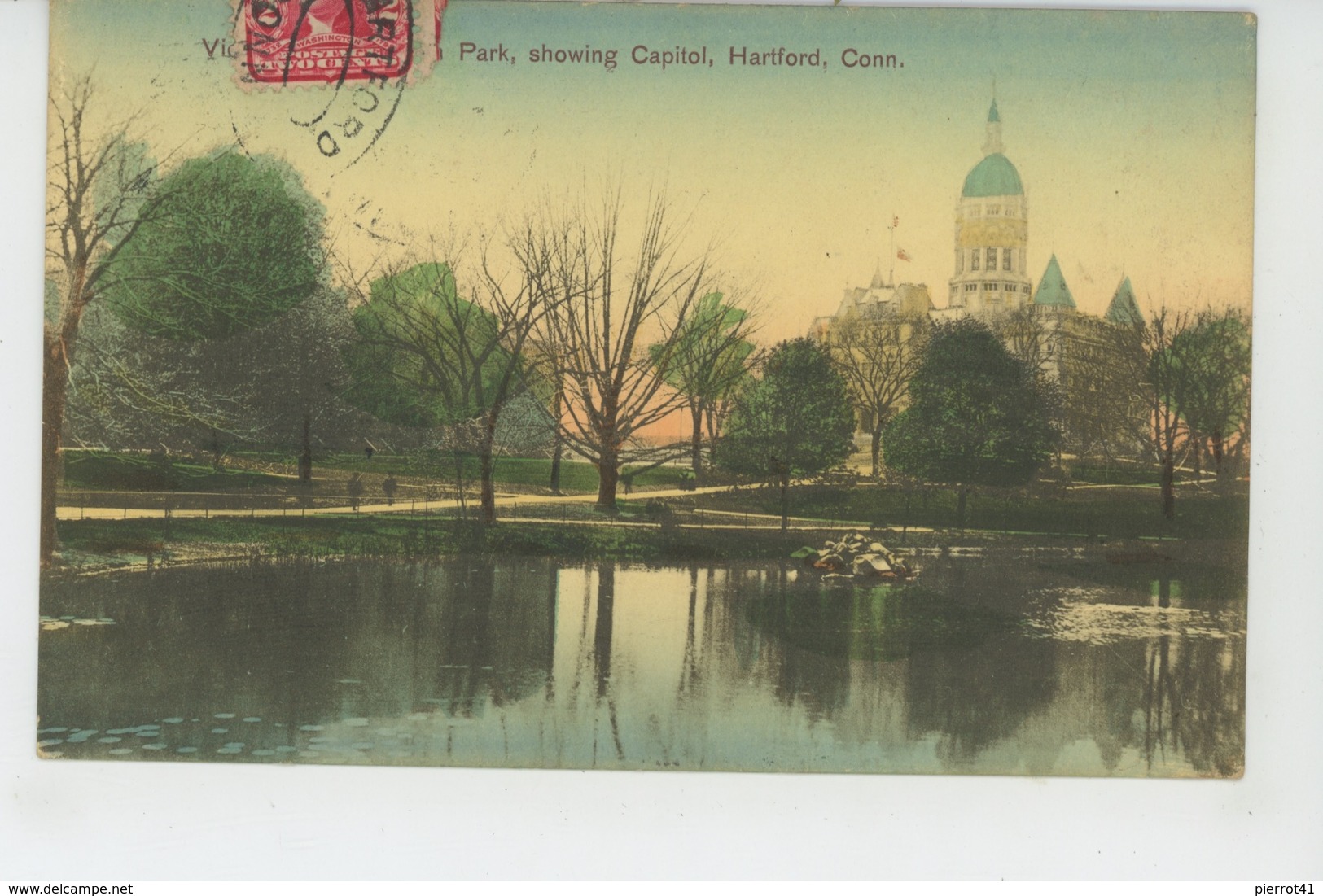 U.S.A. - CONNECTICUT - HARTFORD - View Of The Park Showing Capitol - Hartford