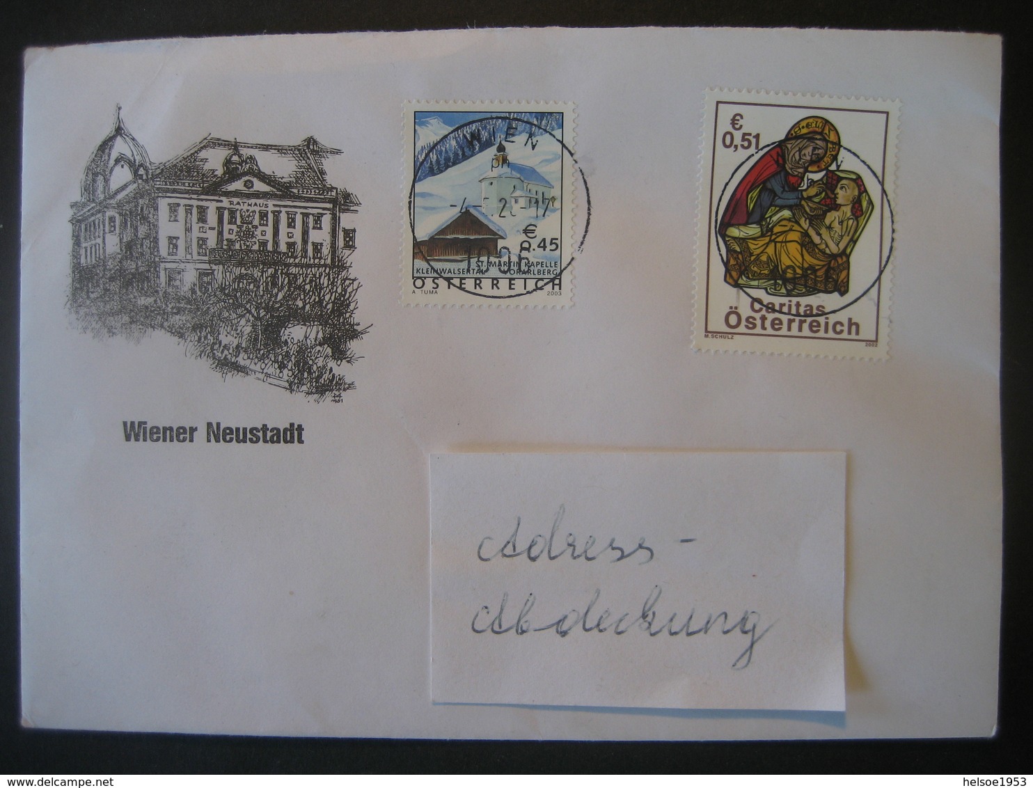 Österreich 2002- Bedarfsbeleg Gelaufen Von Wien Nach Steinhaus - Cartas & Documentos