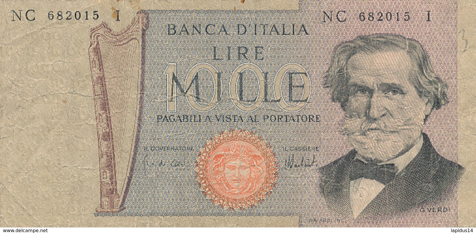 BILLET -  ITALIE - BANCA D'ITALIE LIRE    MILLE - 1000 Lire