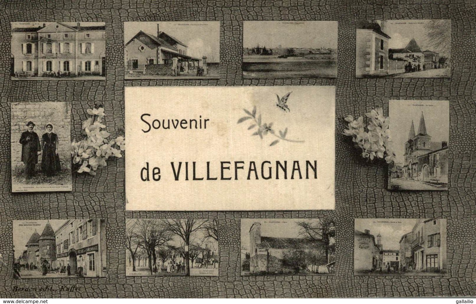 SOUVENIR DE VILLEFAGNAN CPA MULTIVUE - Villefagnan