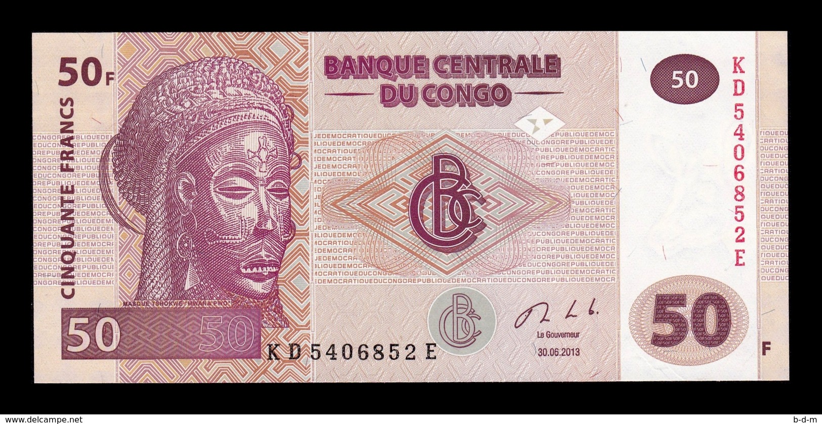 Congo 50 Francs 2013 Pick 97A SC UNC - République Démocratique Du Congo & Zaïre