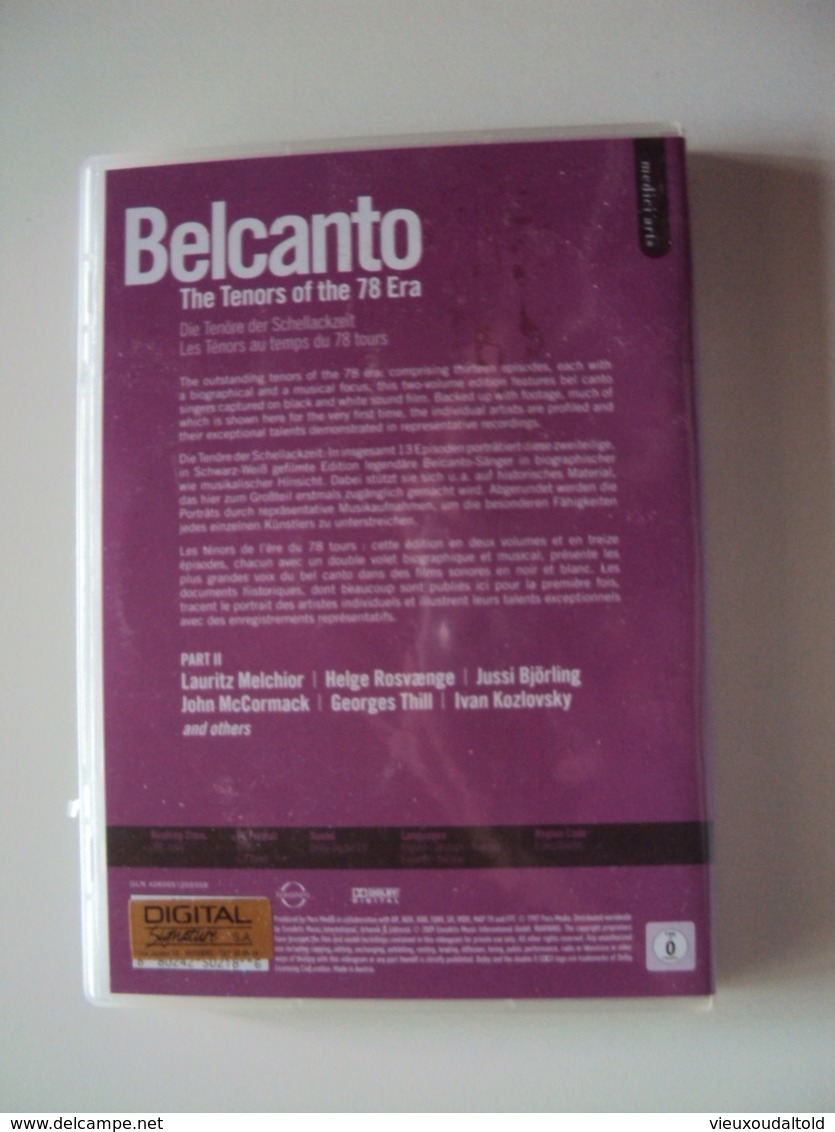 BELCANTO  The Tenors Of The 78 Era - Concert Et Musique