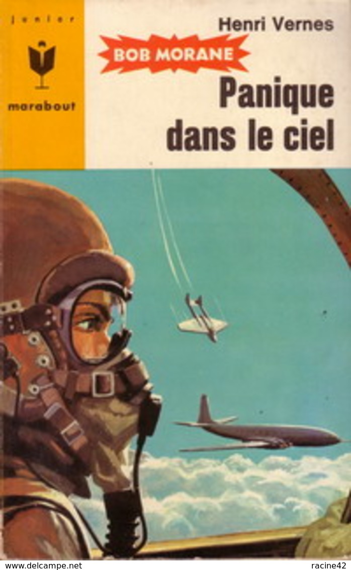 BOB MORANE - Henri VERNES - MARABOUT JUNIOR (type 6) - PANIQUE DANS LE CIEL - Belgische Schrijvers