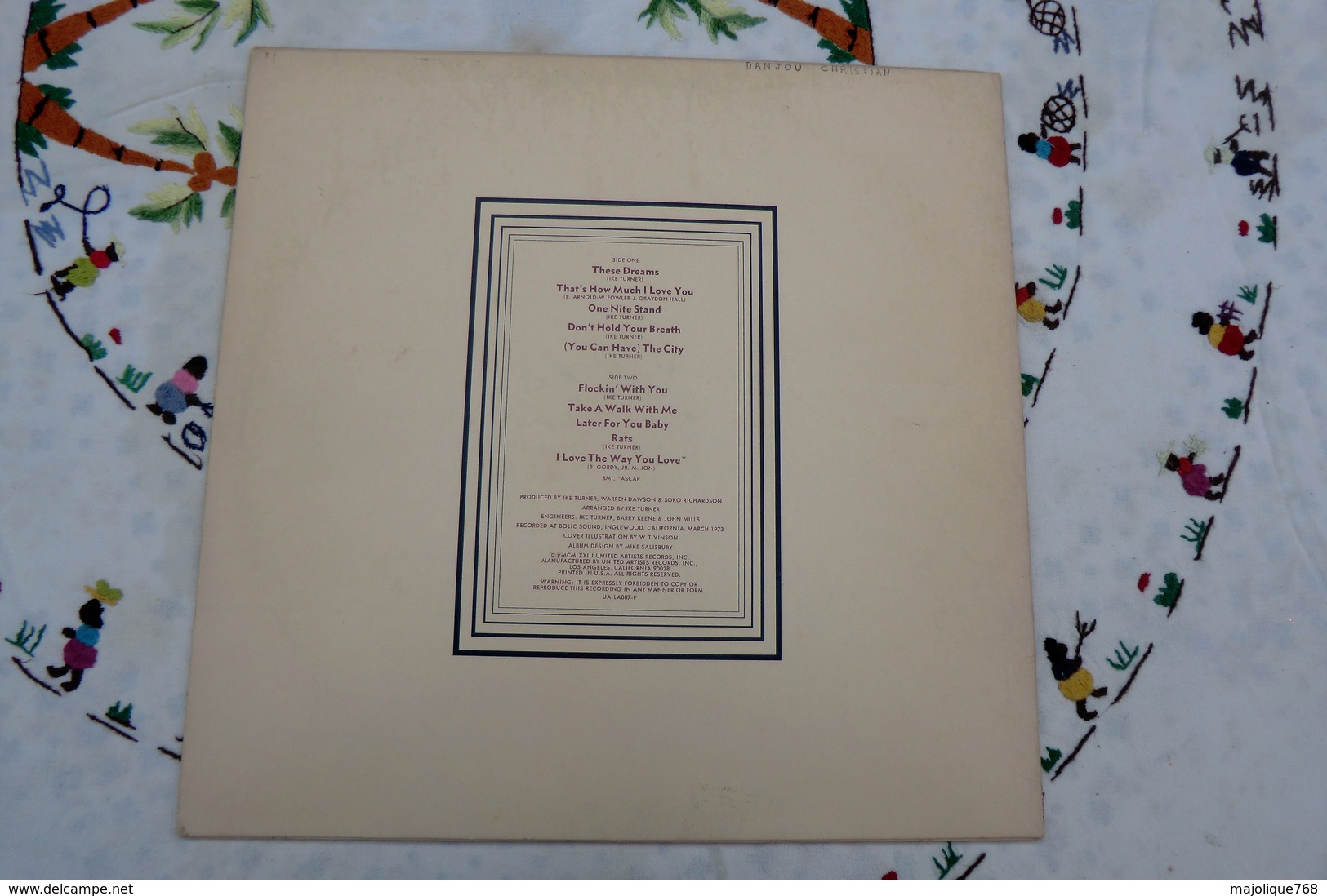 Disque De Ike Turner - Bad Dreams - United Artists Records - UA-LA087-F - 1973 -USA - Soul - R&B