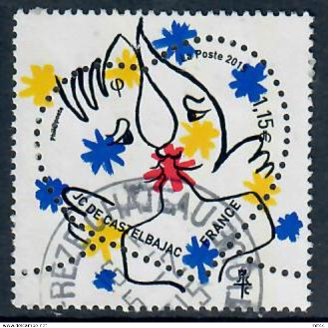 YT 4925-4 Saint Valentin Coeur Castelbajac (1,15)cachet Rond - 2010-.. Matasellados