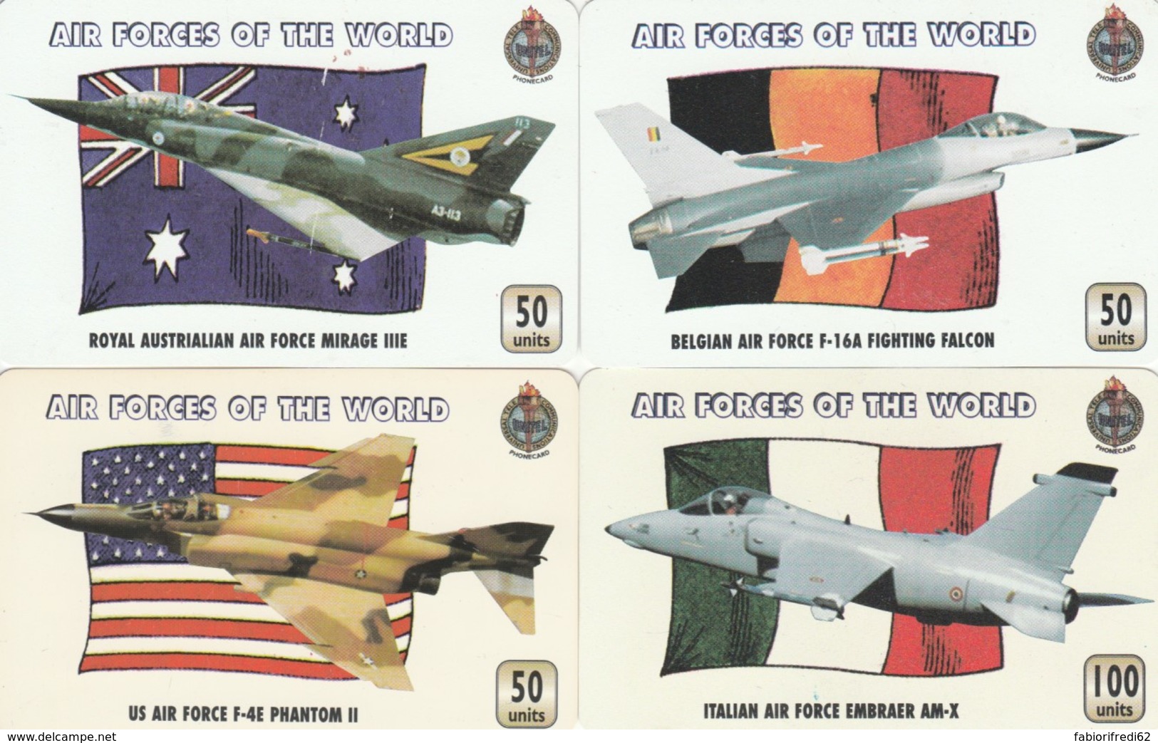 LOT 4 PREPAID PHONE CARDS AEREI/PLANES (PY2123 - Airplanes