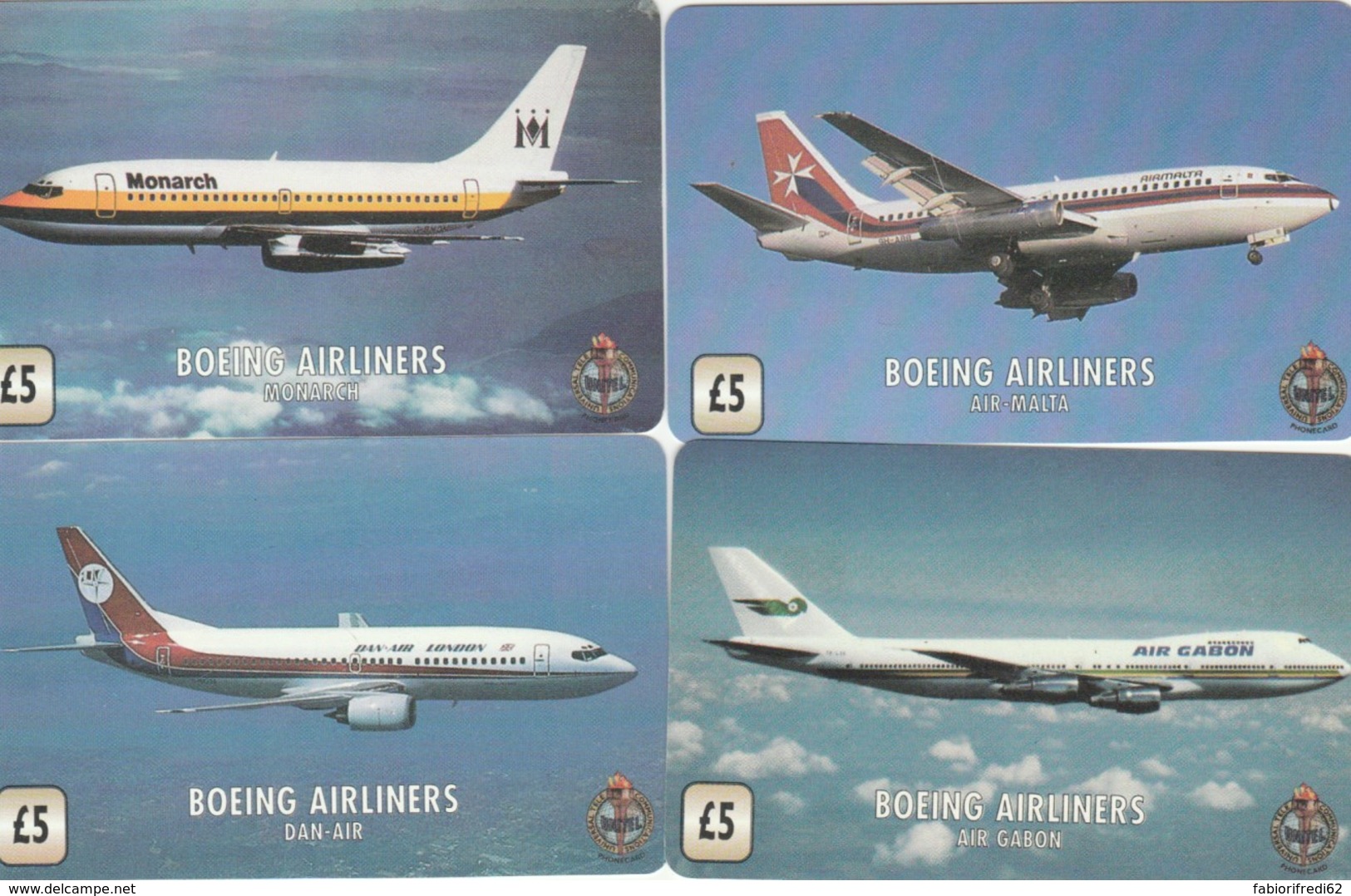 LOT 4 PREPAID PHONE CARDS AEREI/PLANES (PY2136 - Aviones