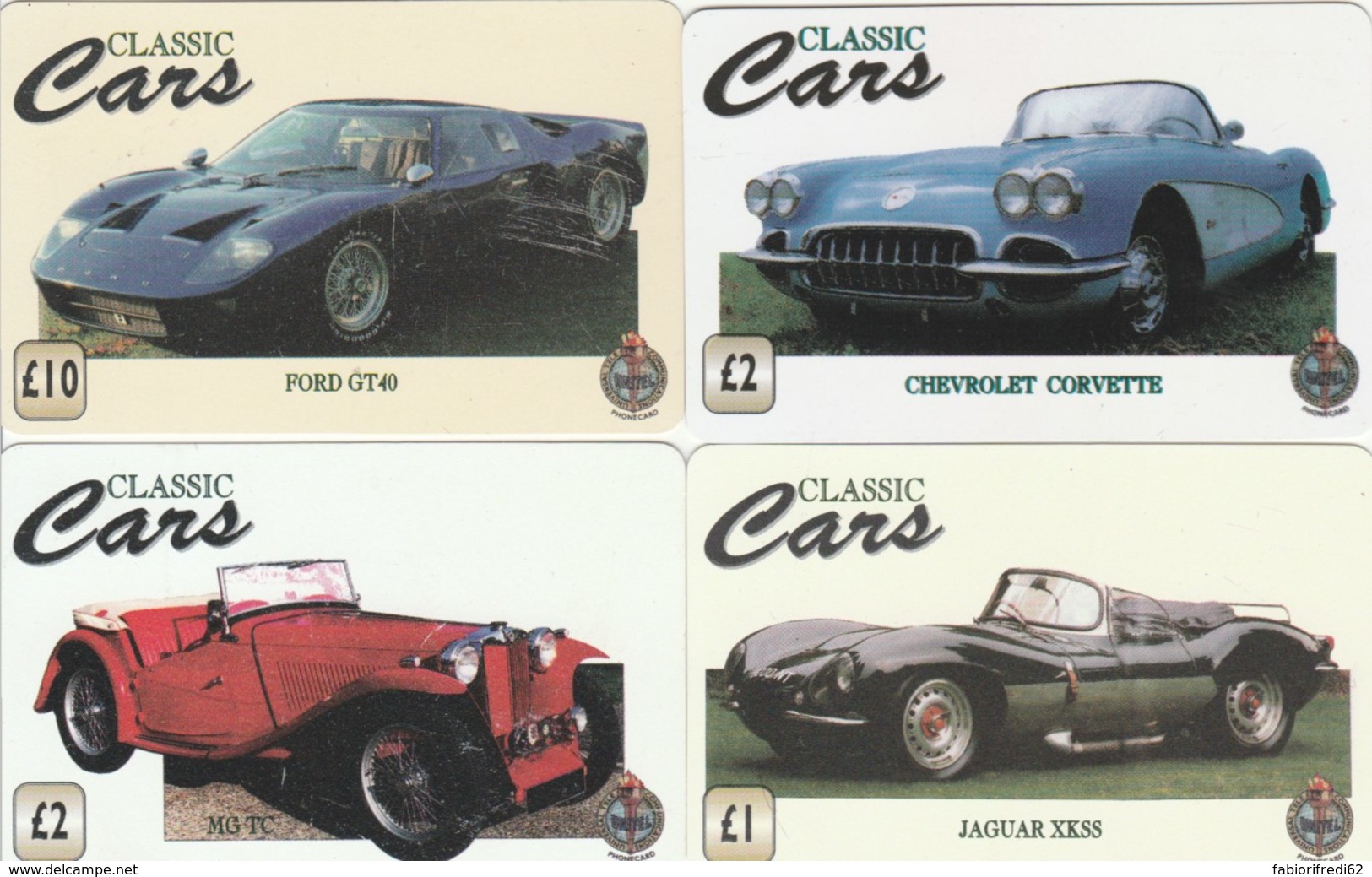 LOT 4 PREPAID PHONE CARDS CARS/AUTO (PY2106 - Cars