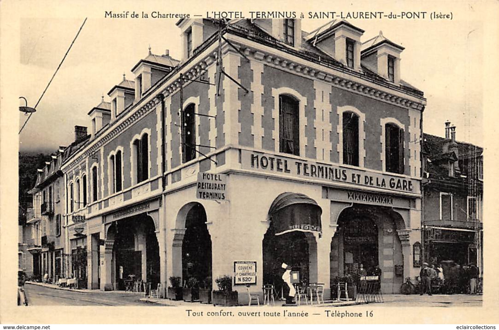 Saint Laurent En Vercors      38      Hôtel Terminus  De La Gare       (voir Scan) - Andere & Zonder Classificatie