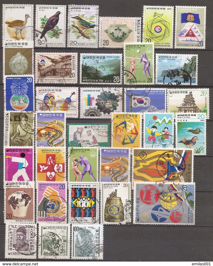 Corée Du Sud - Lot 35 Timbres ( O ) - Korea (Süd-)