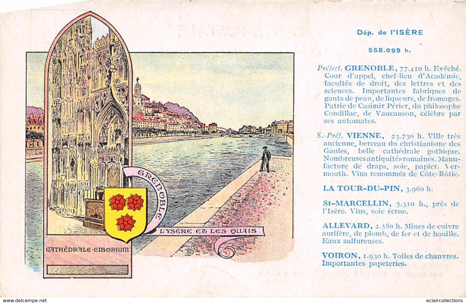 Non Classé        38        Publicité Des Pastilles  Valda . Carte De L'Isère     (voir Scan) - Other & Unclassified