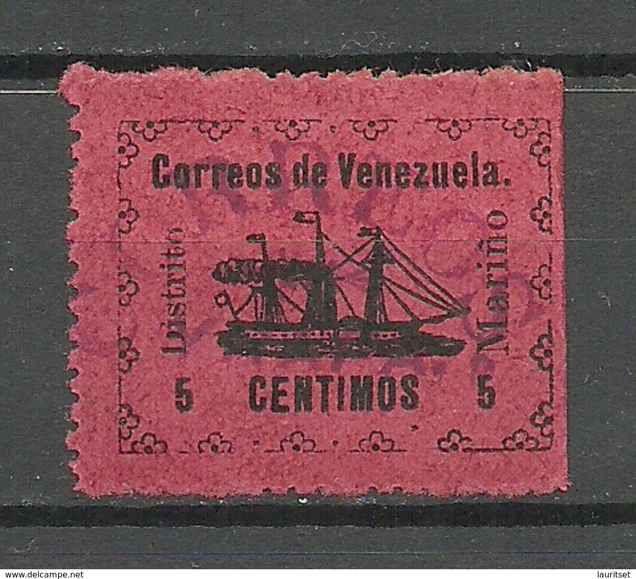 VENEZUELA 1903 Distrito Marino Michel 29 * Control Cancel Correos Yrapa - Venezuela