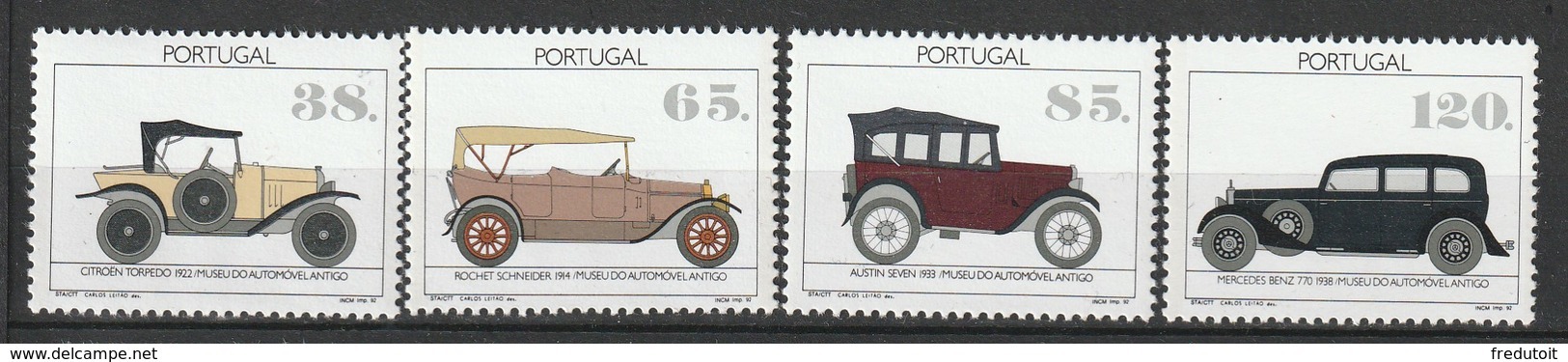 PORTUGAL - N°1889/92 ** (1992) Automobiles - Ongebruikt