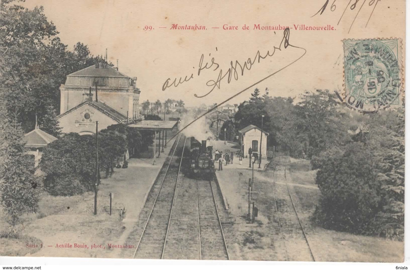466 82  MONTAUBAN  GARE DE MONTAUBAN VILLENOUVELLE   ( Train,  Locomotive, Voies ) 82 Tarn Et Garonne - Montauban