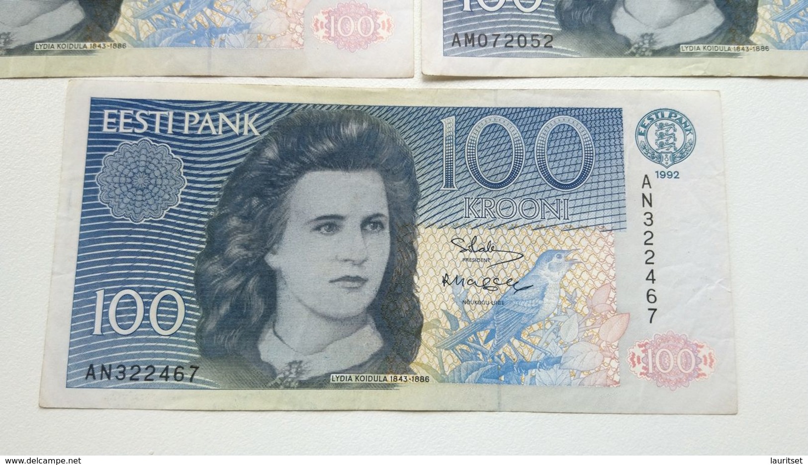 Estland Estonia 100 Krooni 1992 Banknote different series AL & AM & AN & AP & AQ