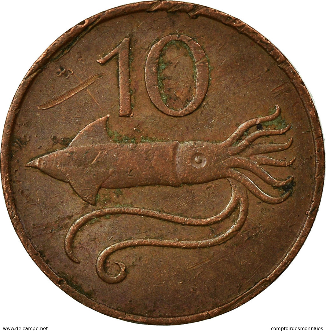 Monnaie, Iceland, 10 Aurar, 1981, TTB, Bronze, KM:25 - Island