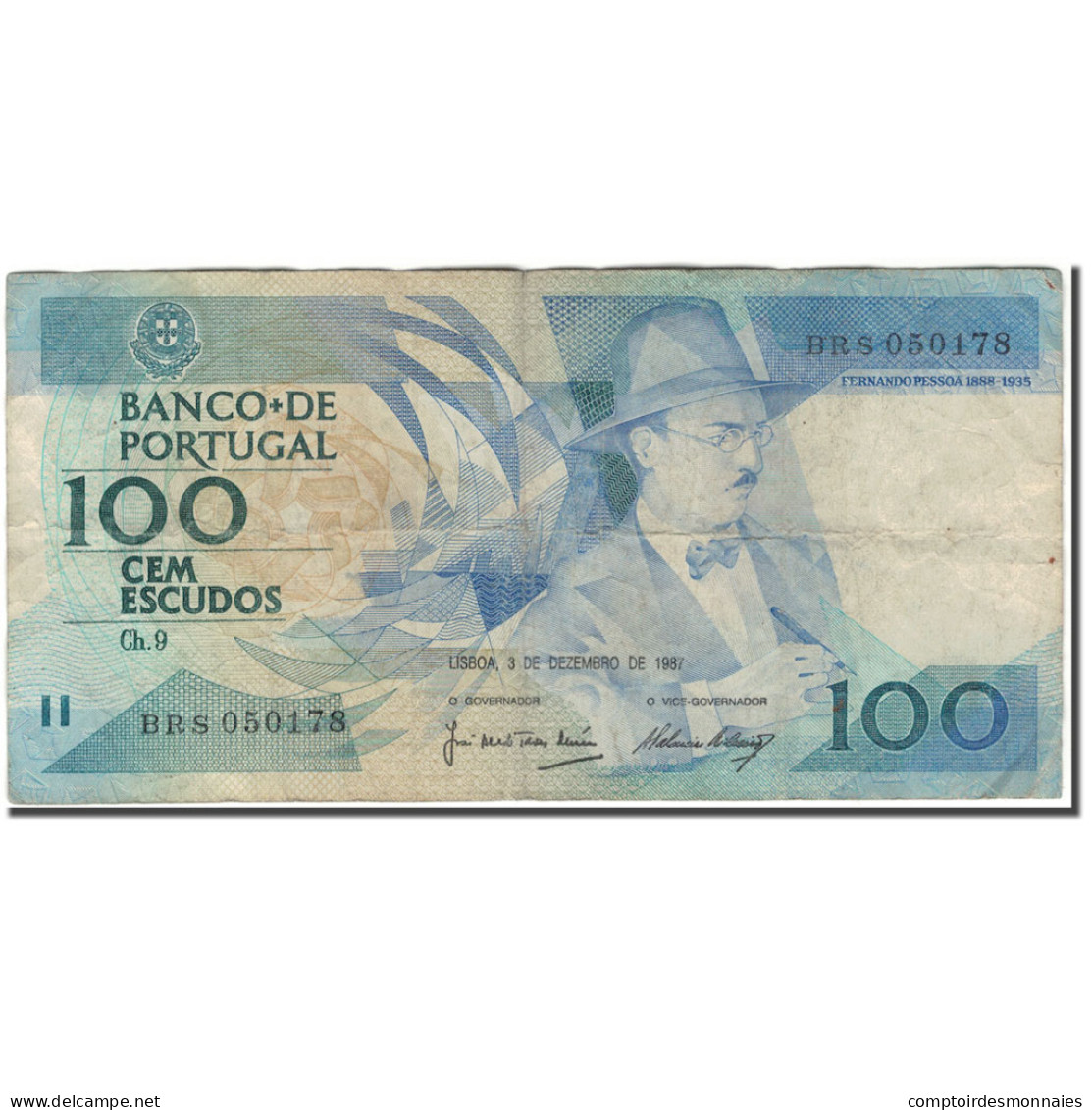 Billet, Portugal, 100 Escudos, 1987-12-03, KM:179d, B+ - Portugal