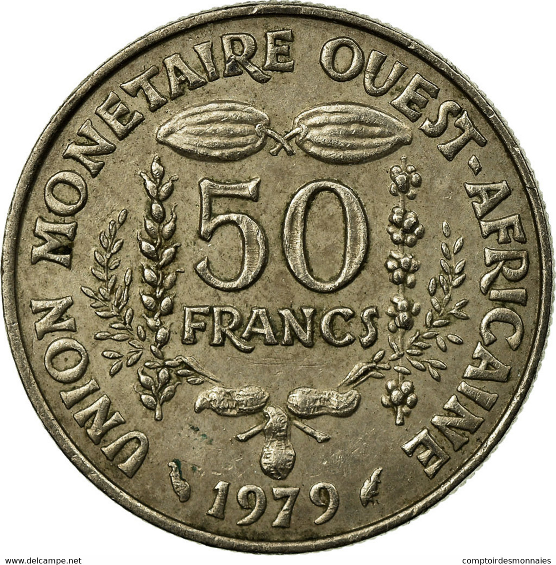 Monnaie, West African States, 50 Francs, 1979, Paris, TTB, Copper-nickel, KM:6 - Côte-d'Ivoire