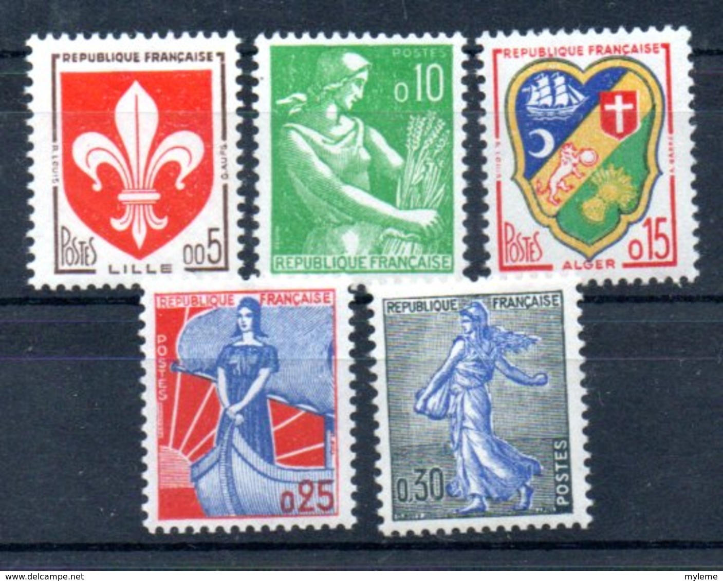 G9 France N° 1230 + 1231 + 1232 + 1234 + 1235 ** à 10% De La Côte !!! - Unused Stamps