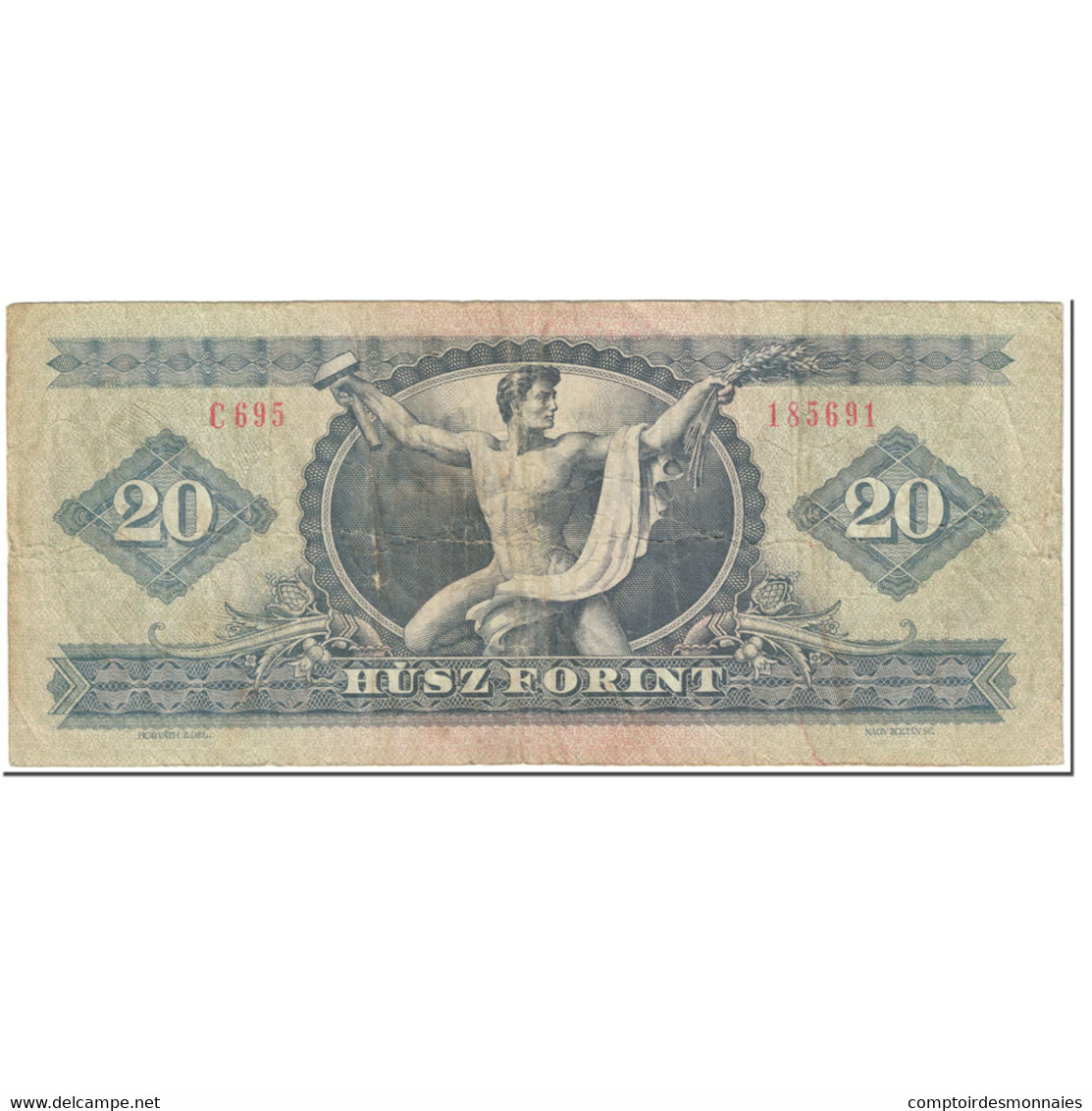 Billet, Hongrie, 20 Forint, 1975, 1975-10-25, KM:169f, TB - Hungría